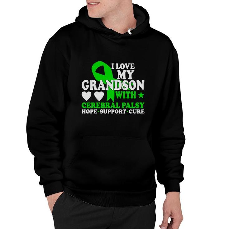 I Love My Grandson With Fight Cerebral Palsy Awareness Hoodie