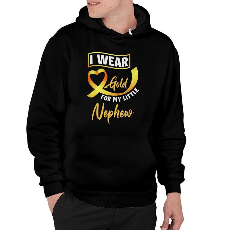 I Wear Gold For My Little Nephew Childhood Cancer Awareness Hoodie