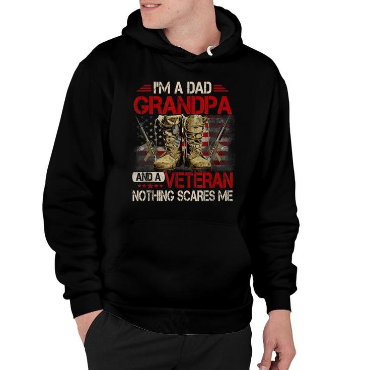 Im A Dad Grandpa And A Veteran American Flag Gists For Dad  Hoodie