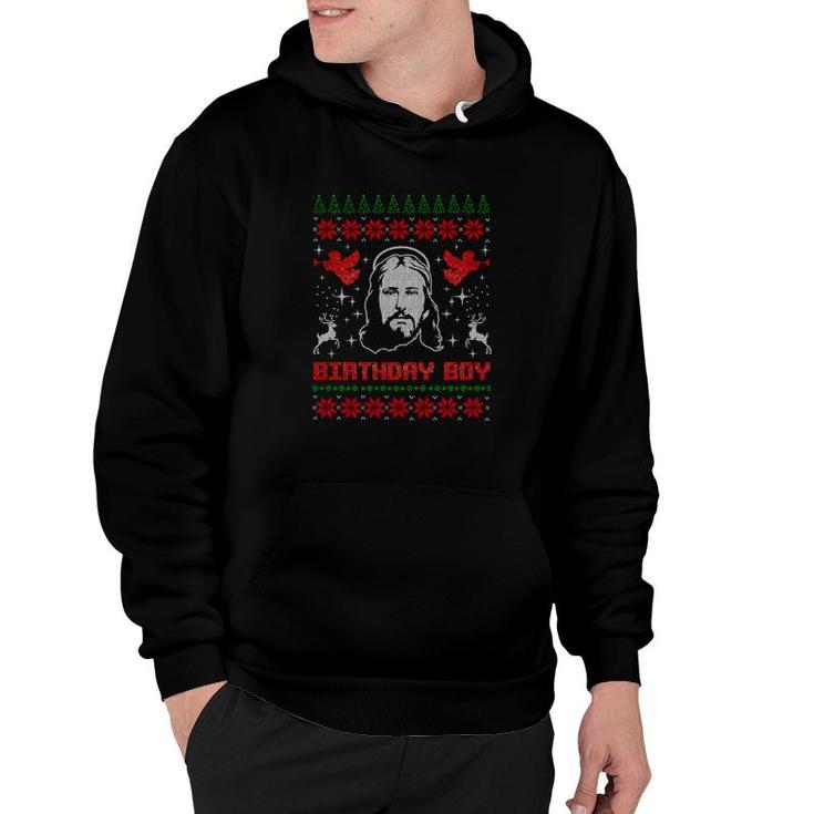 Jesus Birthday Boy Ugly Christmas Sweater Style Hoodie