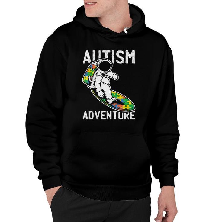 Kids Astronaut Surfing Autism Awareness Gifts For Autistic Kids Hoodie