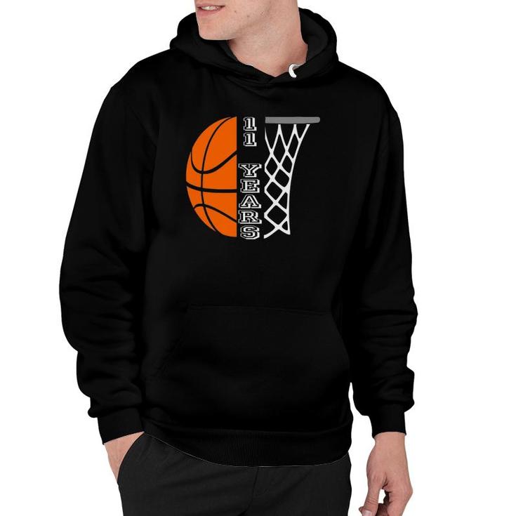 Kids Basketball Birthday For Boys 11 Years Old Gift Idea Hoodie