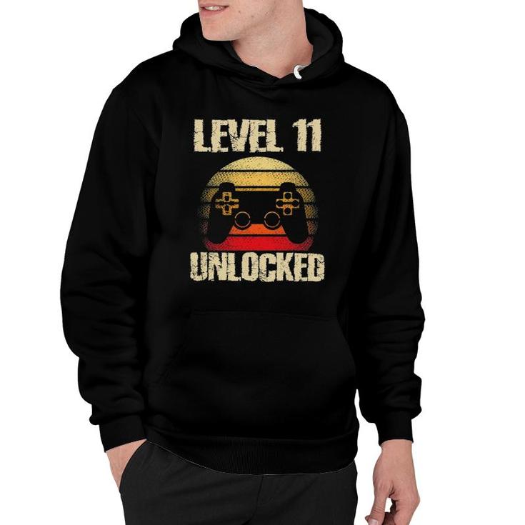 Level 11 Unlocked Boys 11Th Birthday 11 Years Old Boy Gamer Hoodie