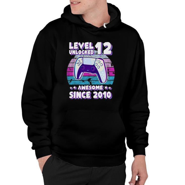 Level 12 Unlocked Bday Gamer Boy Girl 12 Years Old Birthday Hoodie