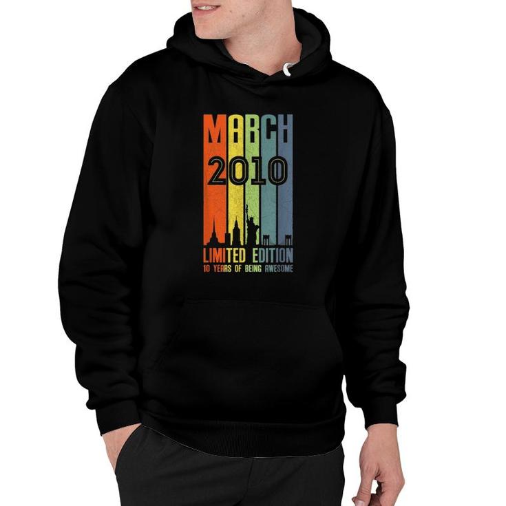 March 2010 10 Years Of Being Awesome Vintage Hoodie