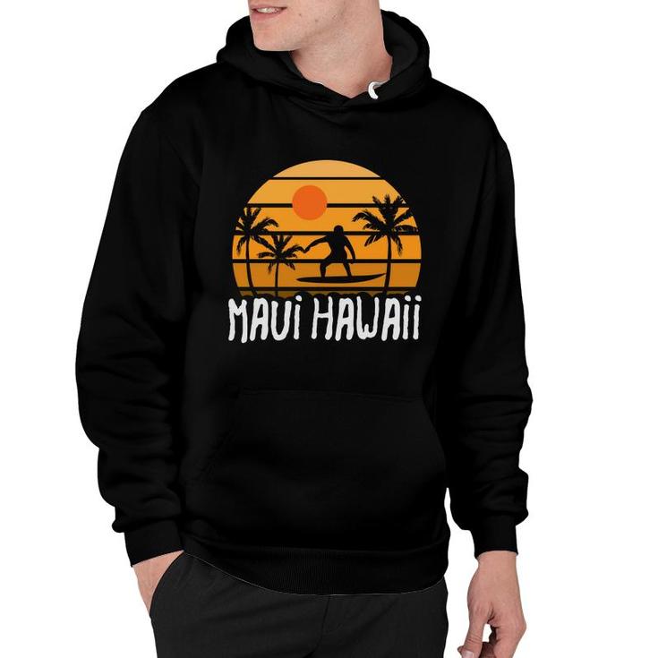 Maui Hawaii Beach Retro Sunset Summer Hoodie