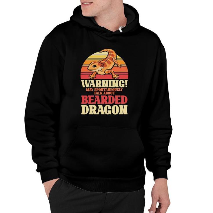 May Spontaneously Talk About Bearded Dragon Vintage Reptile Hoodie