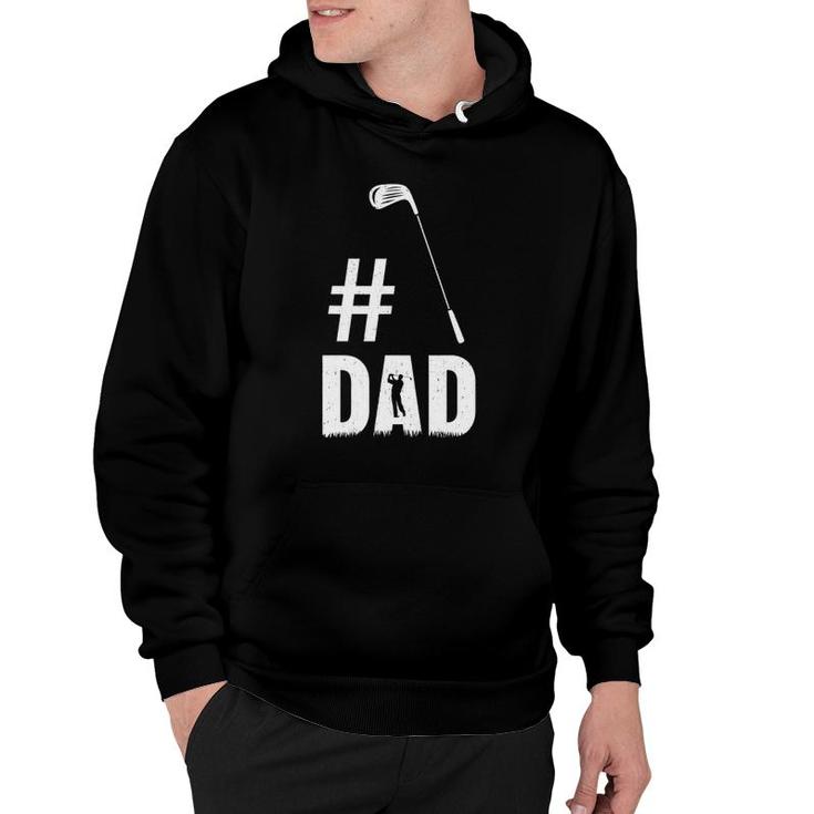 Mens 1 Dad Golf Lover Gift Funny Golfing Fathers Day Hoodie
