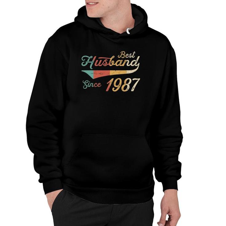 Mens Best Husband Since 1987 - 35 Years Wedding Anniversary Hoodie