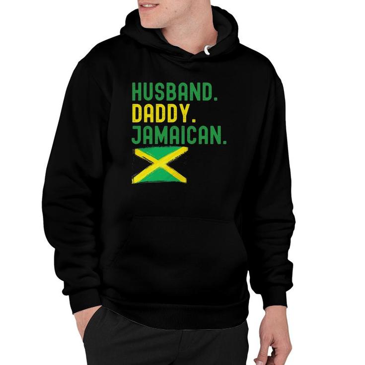 Mens Jamaican Dad Fathers Day Husband Daddy Jamaica Flag Hoodie