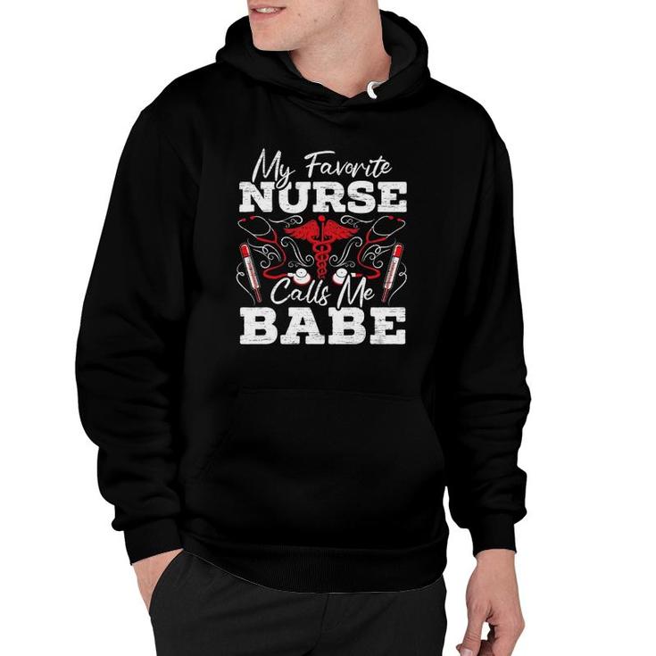 Mens My Favorite Nurse Calls Me Babe Nursing Hoodie