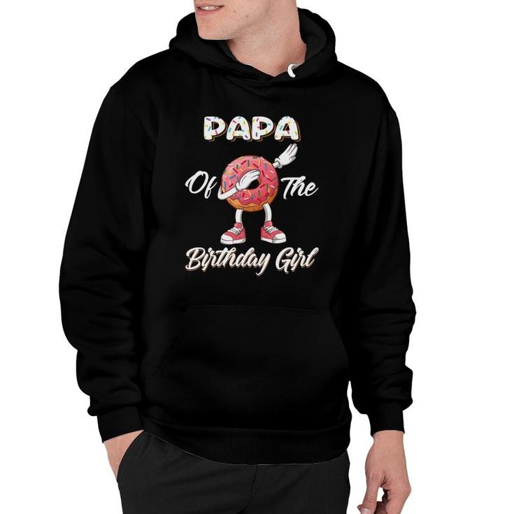 Mens Papa Of The Birthday Girl Donut Dab Matching Party Hoodie