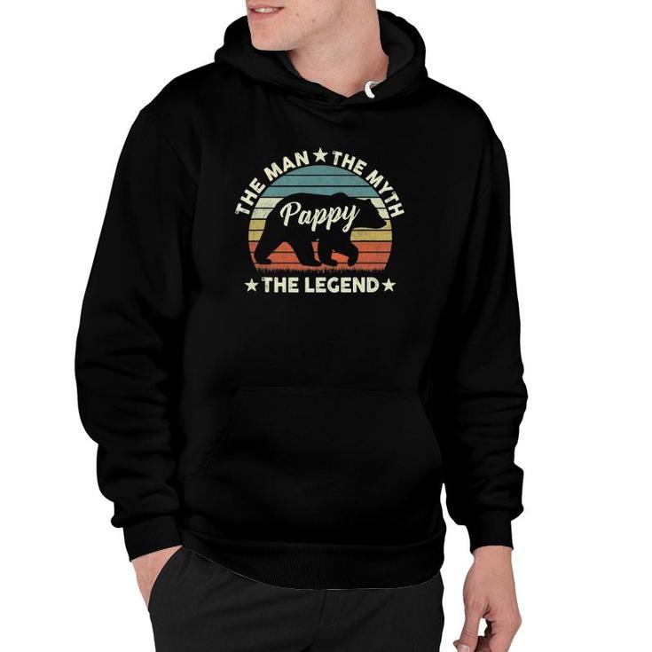 Mens Pappy Bear Gift For Fathers Day The Man Myth Legend Hoodie