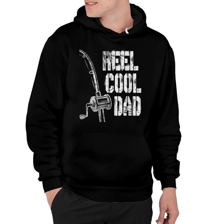 Mens Reel Cool Dad Fishing Daddy Mens Fathers Day Gift-Idea  Hoodie