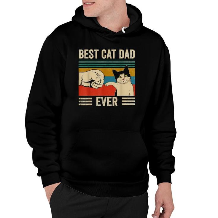 Mens Vintage Best Cat Dad Ever Bump Fit Classic Hoodie