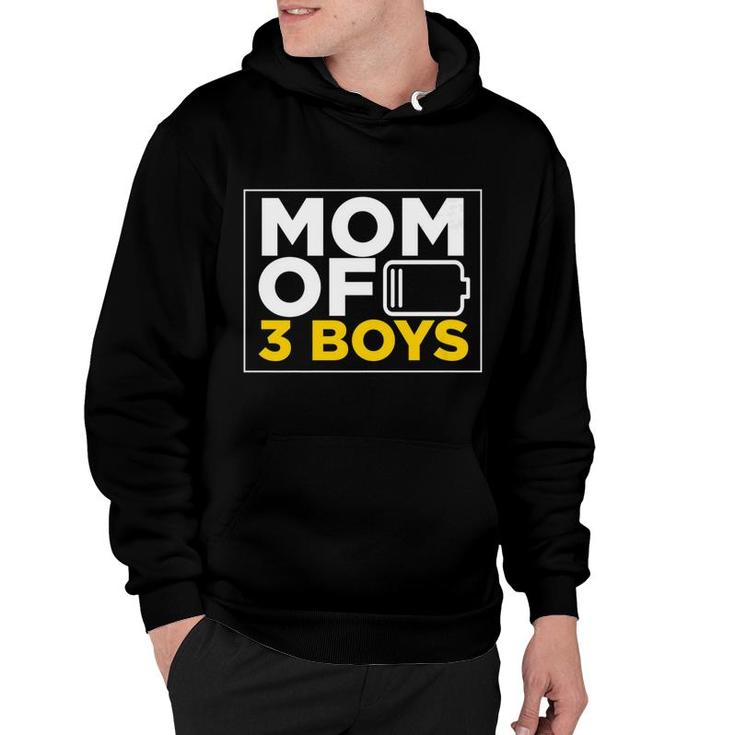 Mom Of 3 Boys Christmas Gift From Son For Women Mommy Hoodie