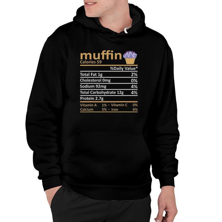Muffin Nutrition Food Facts Thanksgiving Funny Christmas Hoodie