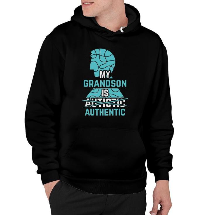 My Grandson Is Authentic Autism Awareness Autistic Spectrum Hoodie