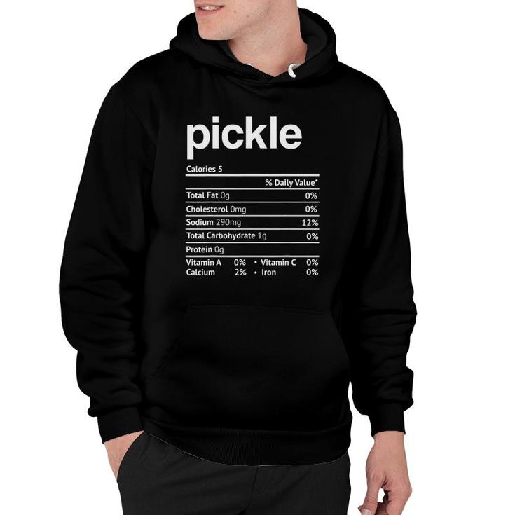 Pickle Nutrition Facts Funny Thanksgiving Christmas Food Hoodie