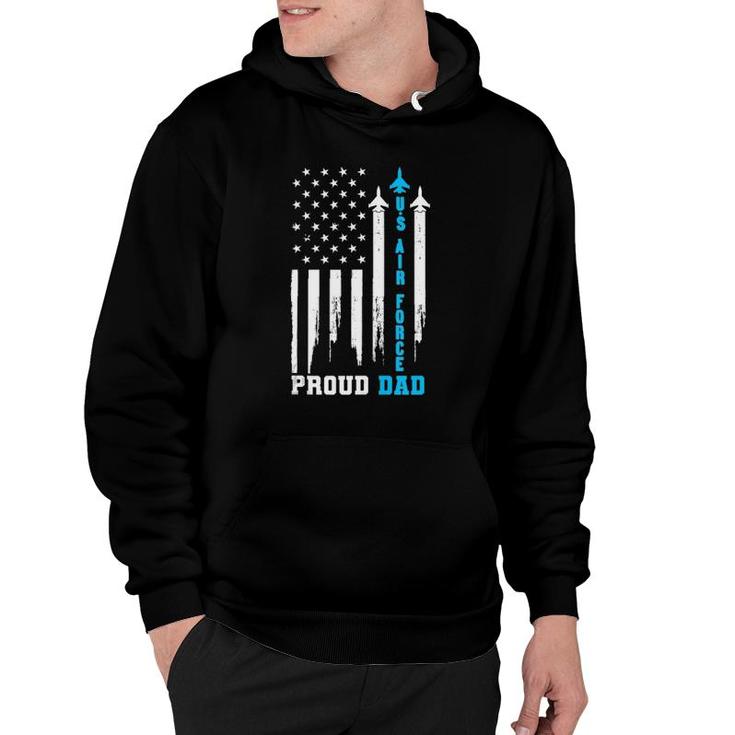 Proud Us Air Force Dad Rocket America Flag Fathers Day Gift Hoodie
