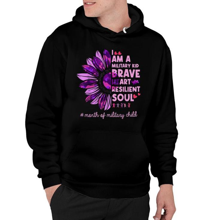 Purple Up For Military Kids Sunflower Military Child Month   Hoodie