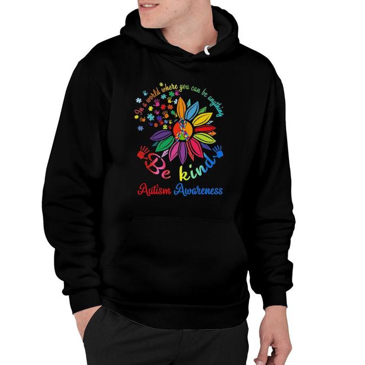 Puzzle Sunflower Be Kind Autism Awareness Mom Support Kids Hoodie