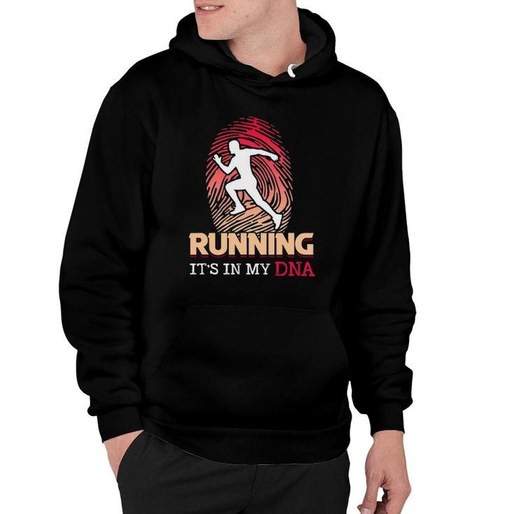 Running Its In My Dna Runner Marathon Race Track And Field Hoodie
