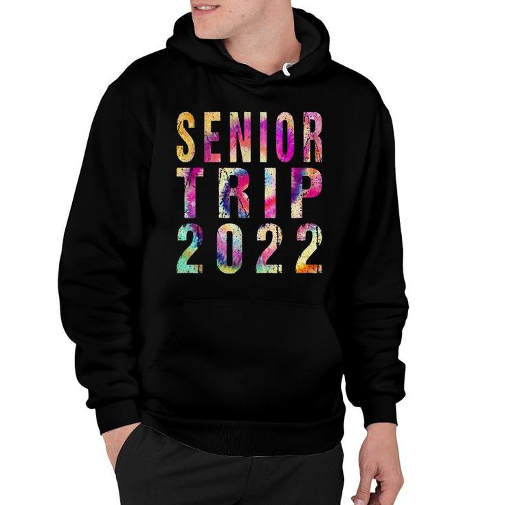 Senior Trip 2022 Vintage Tie Dye Graphic Art Design  Hoodie