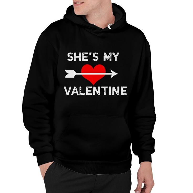 Shes My Valentines Day Heart And Arrow Hoodie