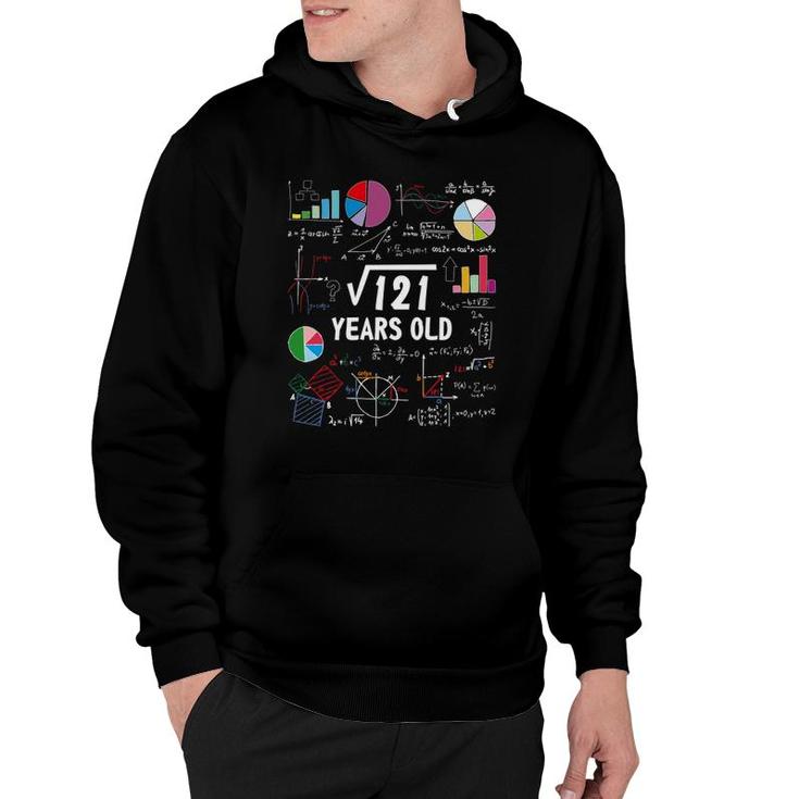 Square Root Of 121 11Th Birthday 11 Years Old Love Math Hoodie