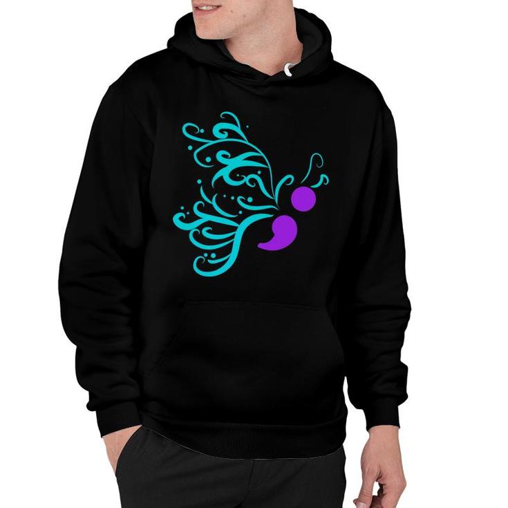 Suicide Prevention Awareness Ribbon Butterfly Hoodie