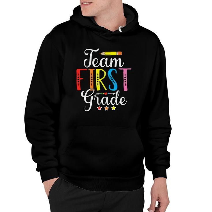 Team 1St Grade Teacher & Student First Grade Back To School Hoodie