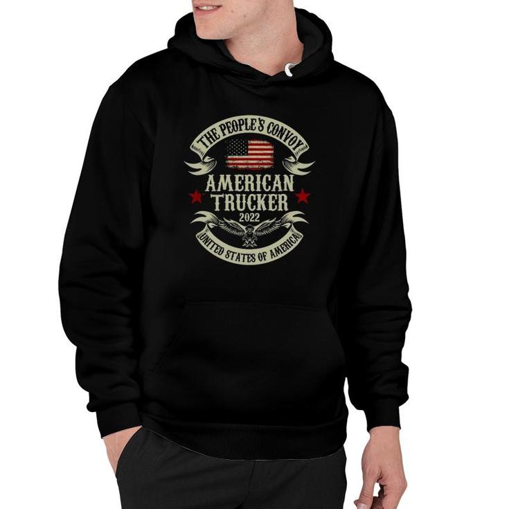 The Peoples Convoy 2022 America Truckers Freedom Convoy Usa  Hoodie