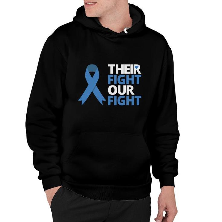 Their Fight Our Fight Child Abuse Awareness Blue Ribbon   Hoodie
