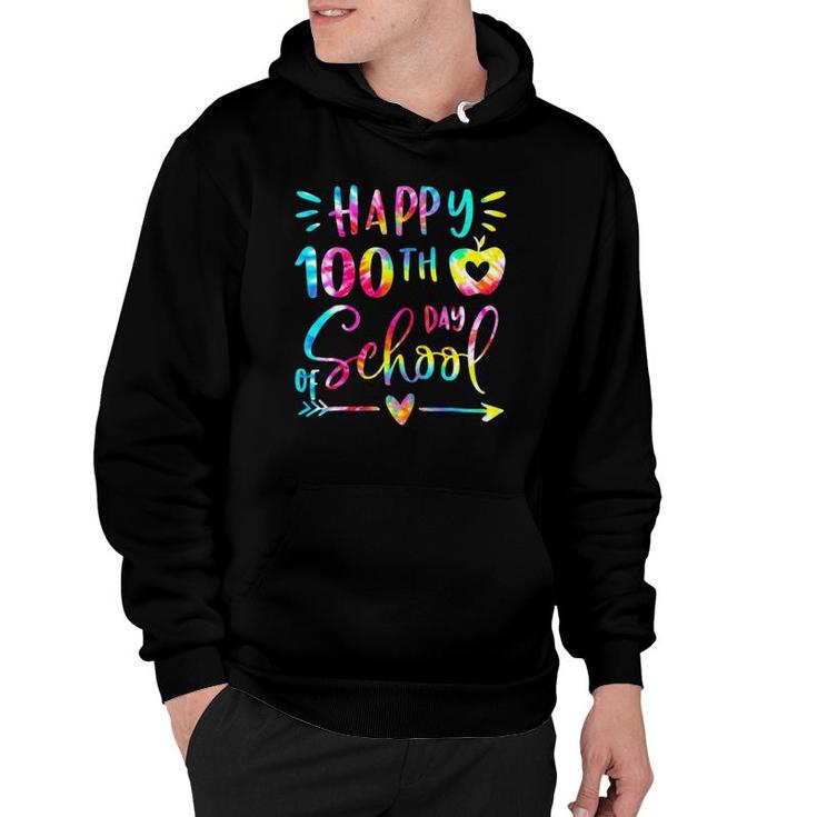 Tie Dye Happy 100Th Day Of School Teacher Student 100 Days Hoodie