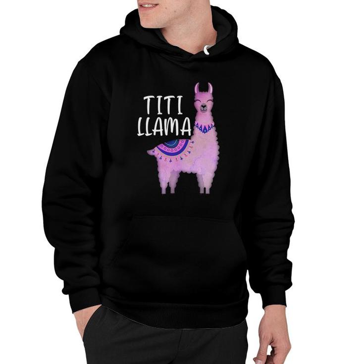 Titi Llama Puerto Rican Aunt Funny Llama Lover Hoodie
