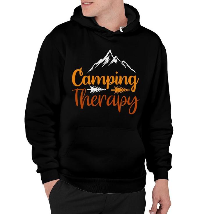 Travel Lover Always Has Camping Therapy In Every Exploration Hoodie