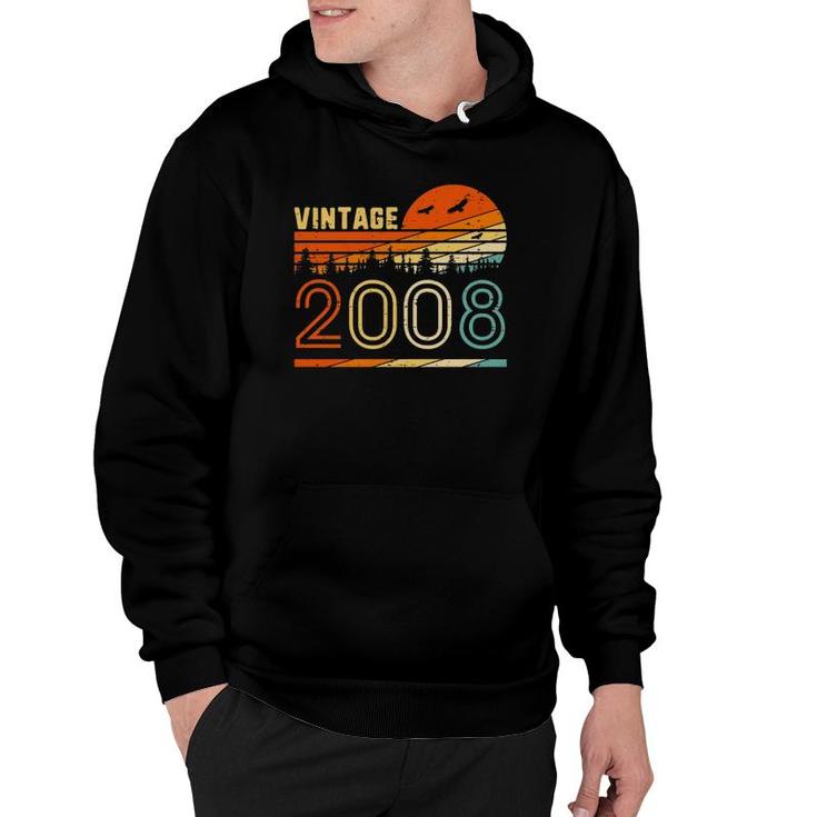 Vintage 2008 Retro 12Th Birthday Gift Fun B-Day 12 Years Old Hoodie