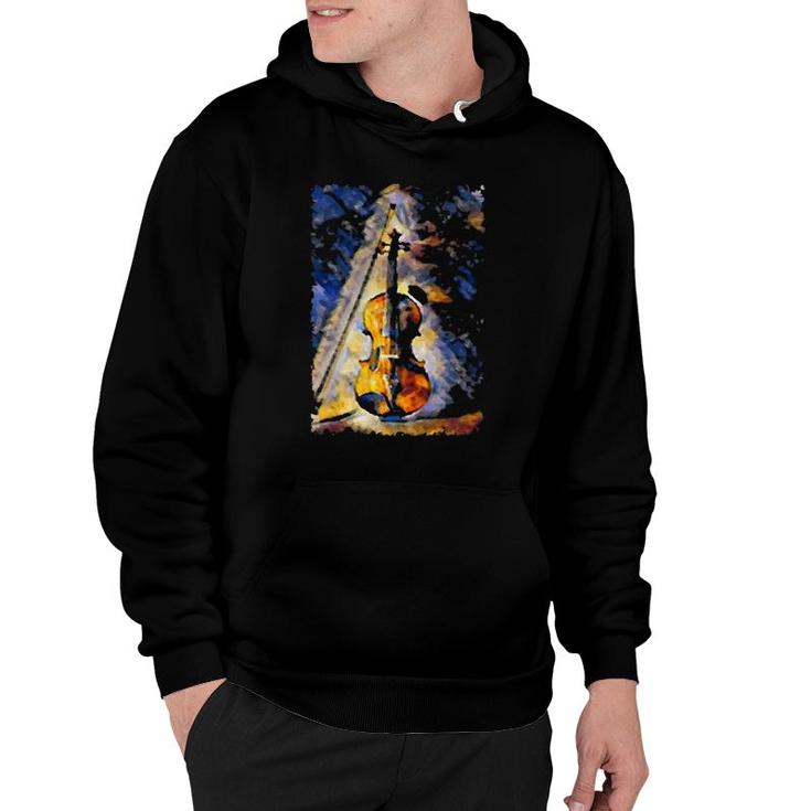 Violin Painting Violinist Music Orchestra String Player Art Hoodie