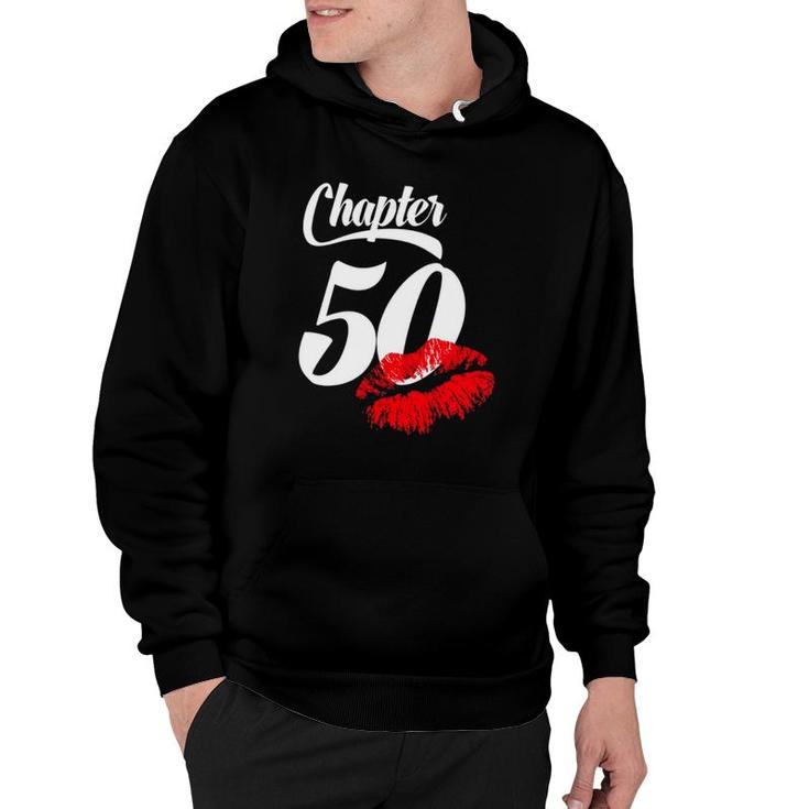 Womens 50Th Birthday Lips Chapter 50 Years Old 1972 Gift Hoodie