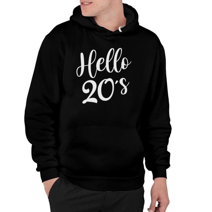 Womens Hello 20S Womens 20 Years Old 20Th Birthday Gift Bday Squad V-Neck Hoodie