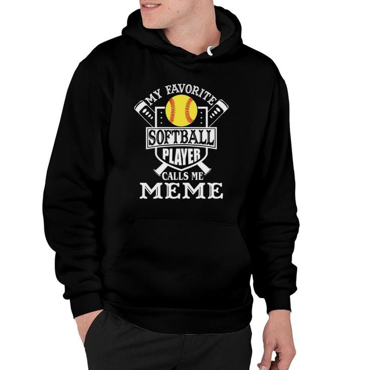 Womens My Favorite Softball Player Calls Me Meme Outfit Softball Hoodie