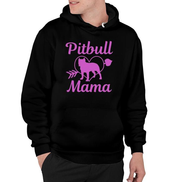 Womens Pitbull Mama Pitbull Mom Funny Cute Dog Mothers Day Gift Hoodie