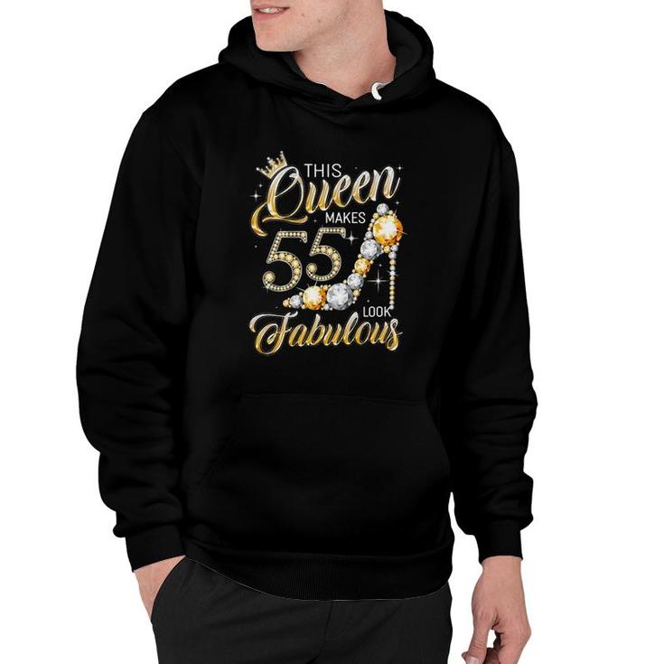 Womens Queen 55 Fabulous 55Th Birthday Girl Gifts 55 Years Old Hoodie