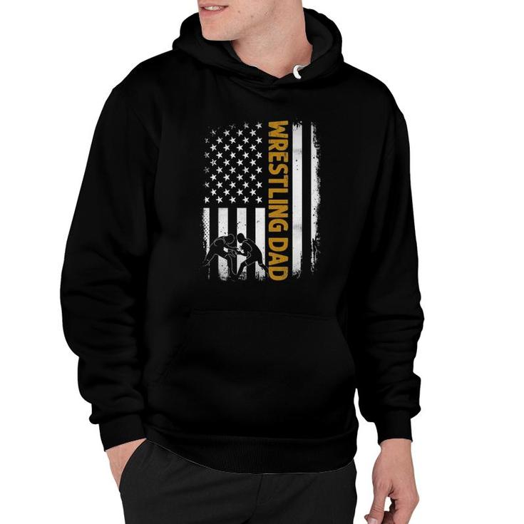 Wrestling Dadamerican Flag 4Th Of July Fathers Day Hoodie