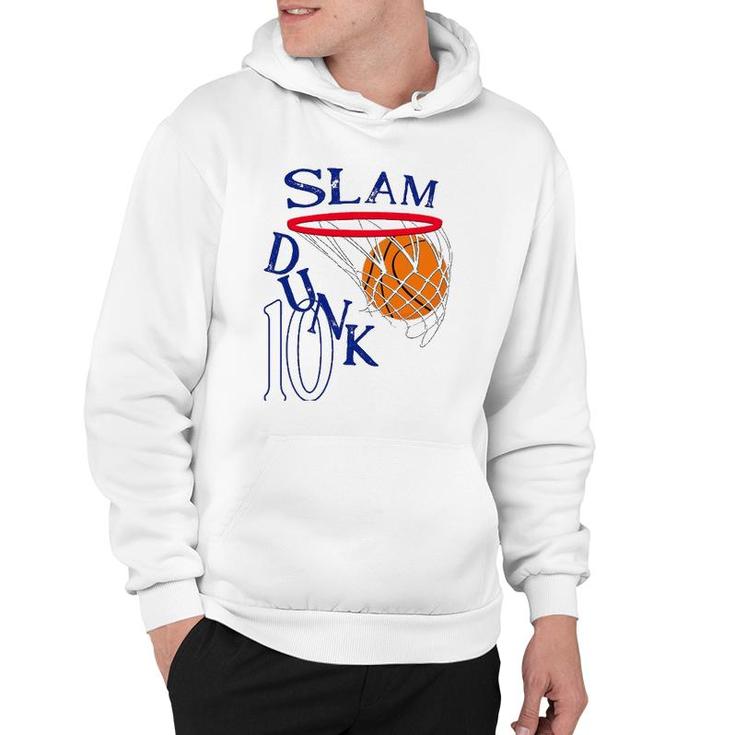 10 Years Old Slam Dunk 10Th Basketball Birthday Party Gift Hoodie