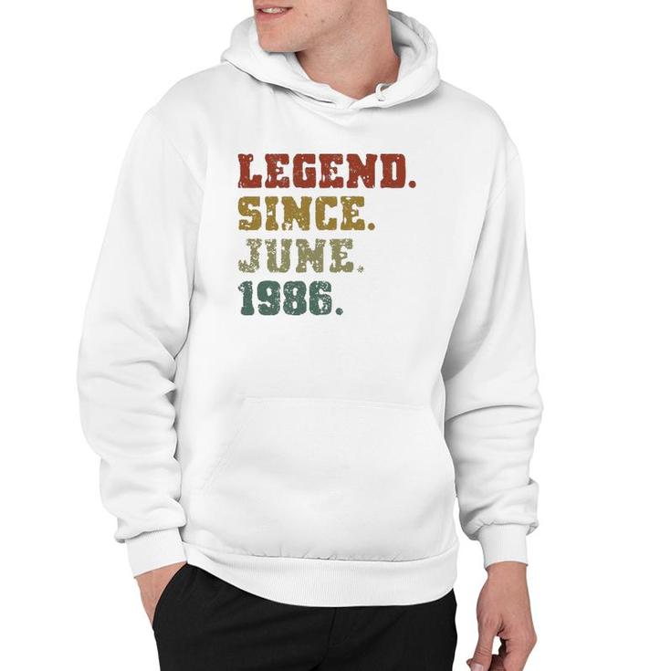 35Th Birthday Gifts 35 Years Old Legend Since June 1986 Ver2 Hoodie