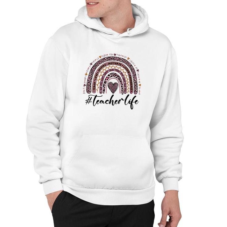 A Teacher Life Is Closely Related To The Knowledge In Books And Inspires Students Hoodie