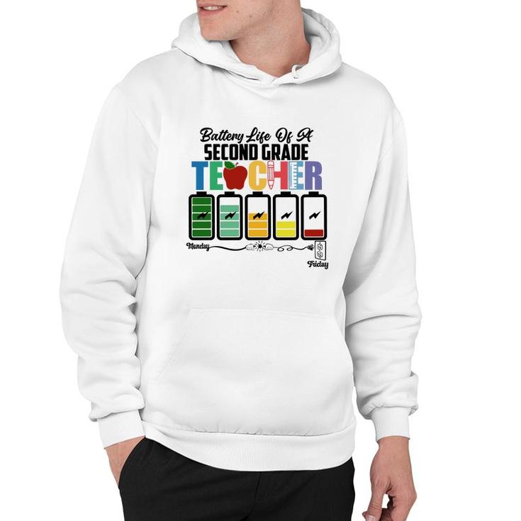 Battery Life Of A Second Grade Teacher Back To School Hoodie