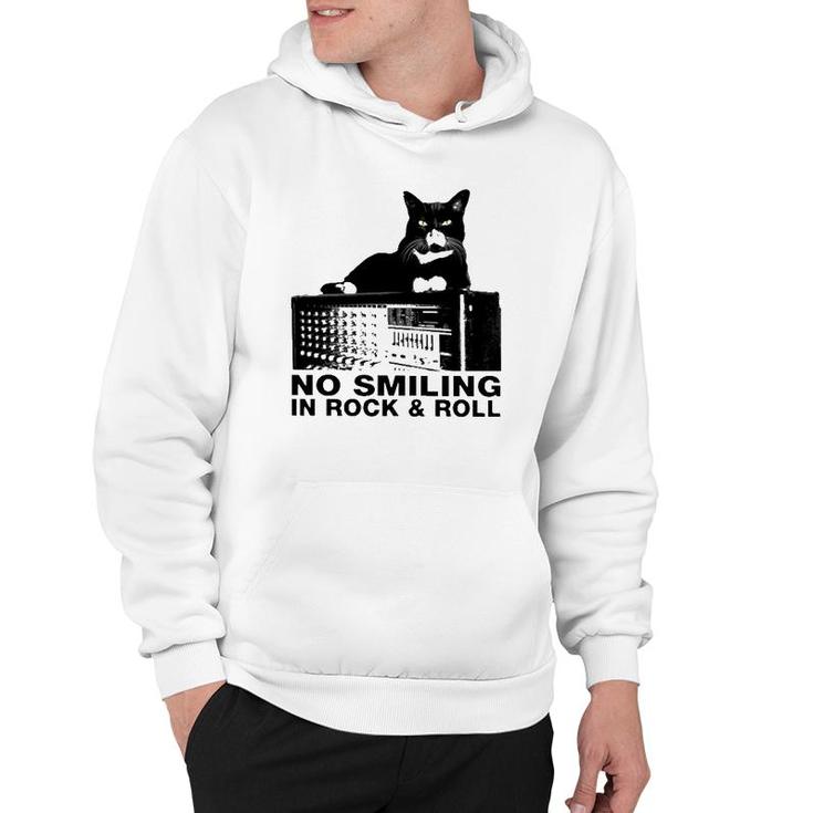 Cat No Smiling In Rock And Roll Hoodie